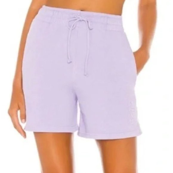 Frankies Bikinis Pants - FRANKIES Bikinis Burl High Waist Oversized Sweat Shorts in Lilac Purple - S  NWT